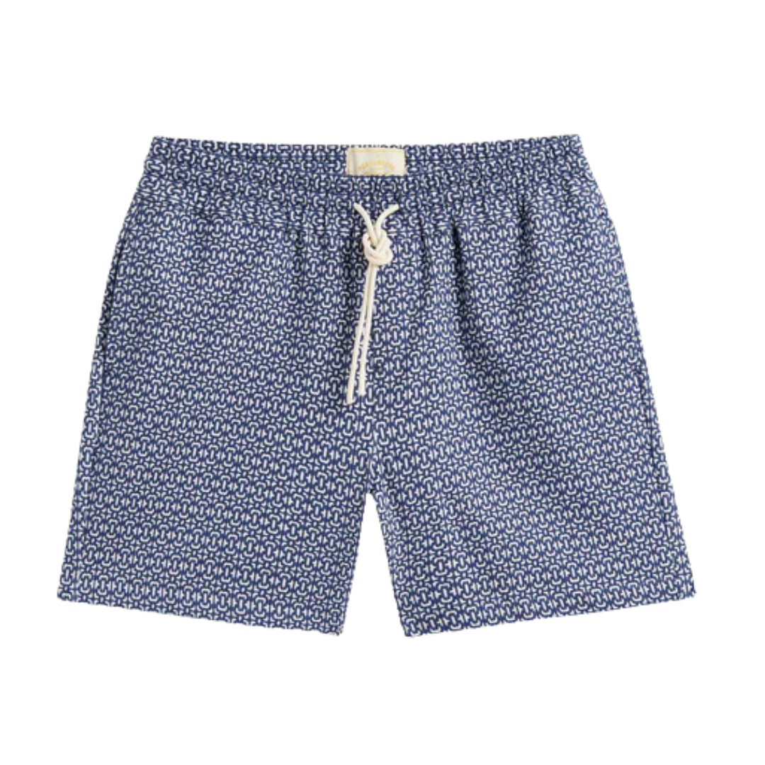 Abstract Tile Shorts - Blue