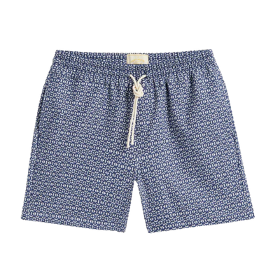 Abstract Tile Shorts - Blue
