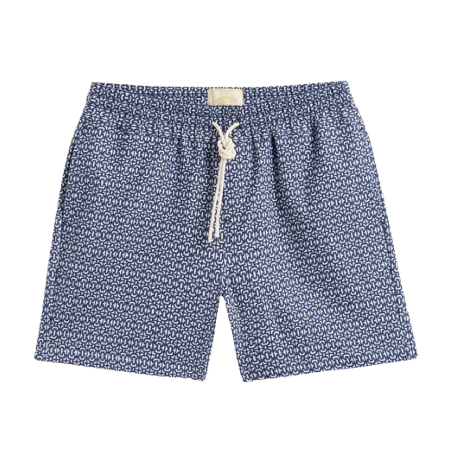 Abstract Tile Shorts - Blue