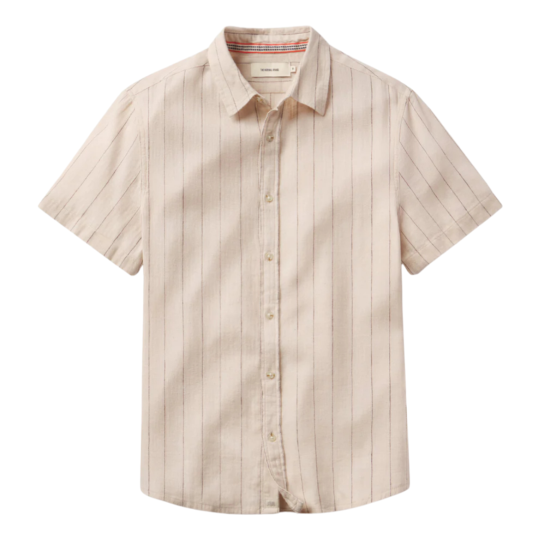 Freshwater Short Sleeve Button Down - Barolo Stripe