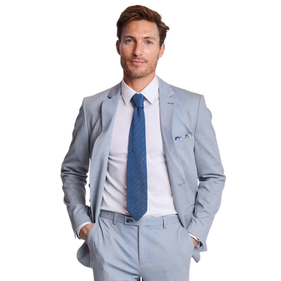 Dover Notch Jacket - Slim - Crisp Navy Knit Houndstooth