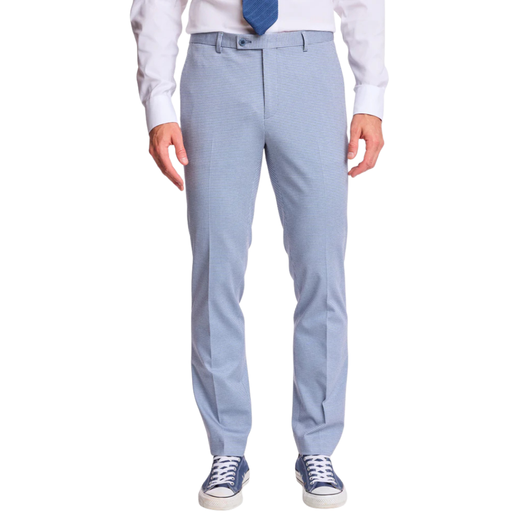 Downing Pants - Slim - Crisp Navy Knit Houndstooth