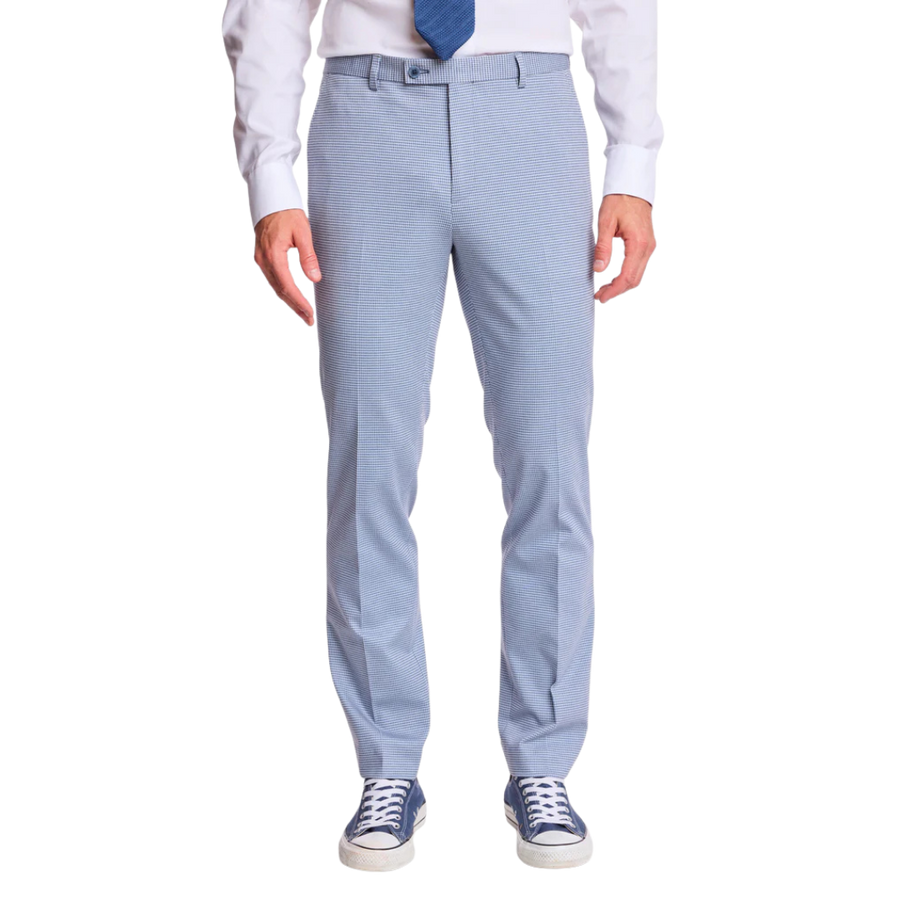 Downing Pants - Slim - Crisp Navy Knit Houndstooth