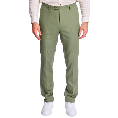 Downing Pants - Slim - Olivine Green Linen