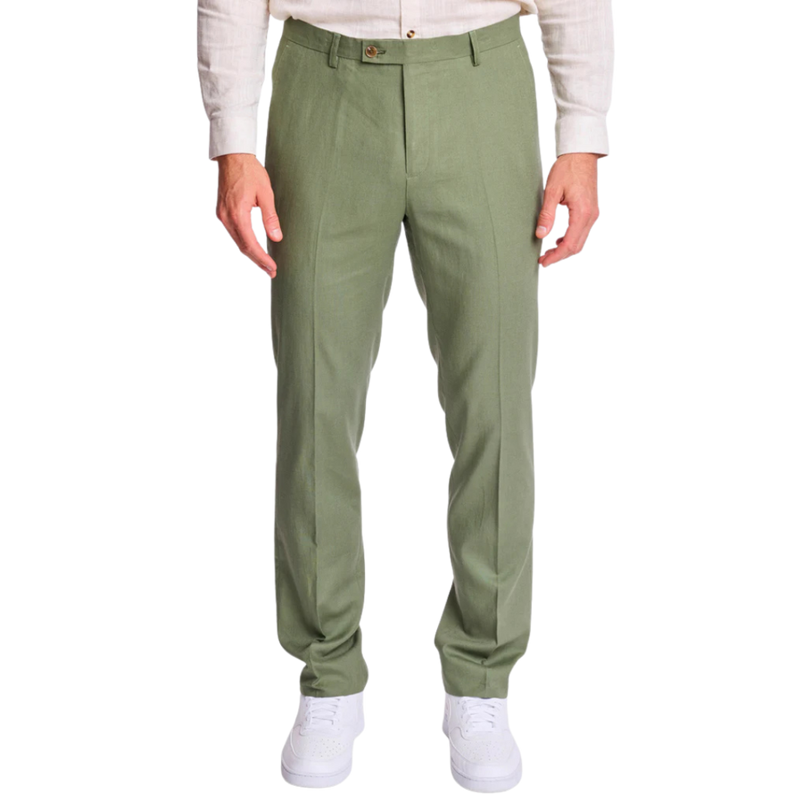 Downing Pants - Slim - Olivine Green Linen