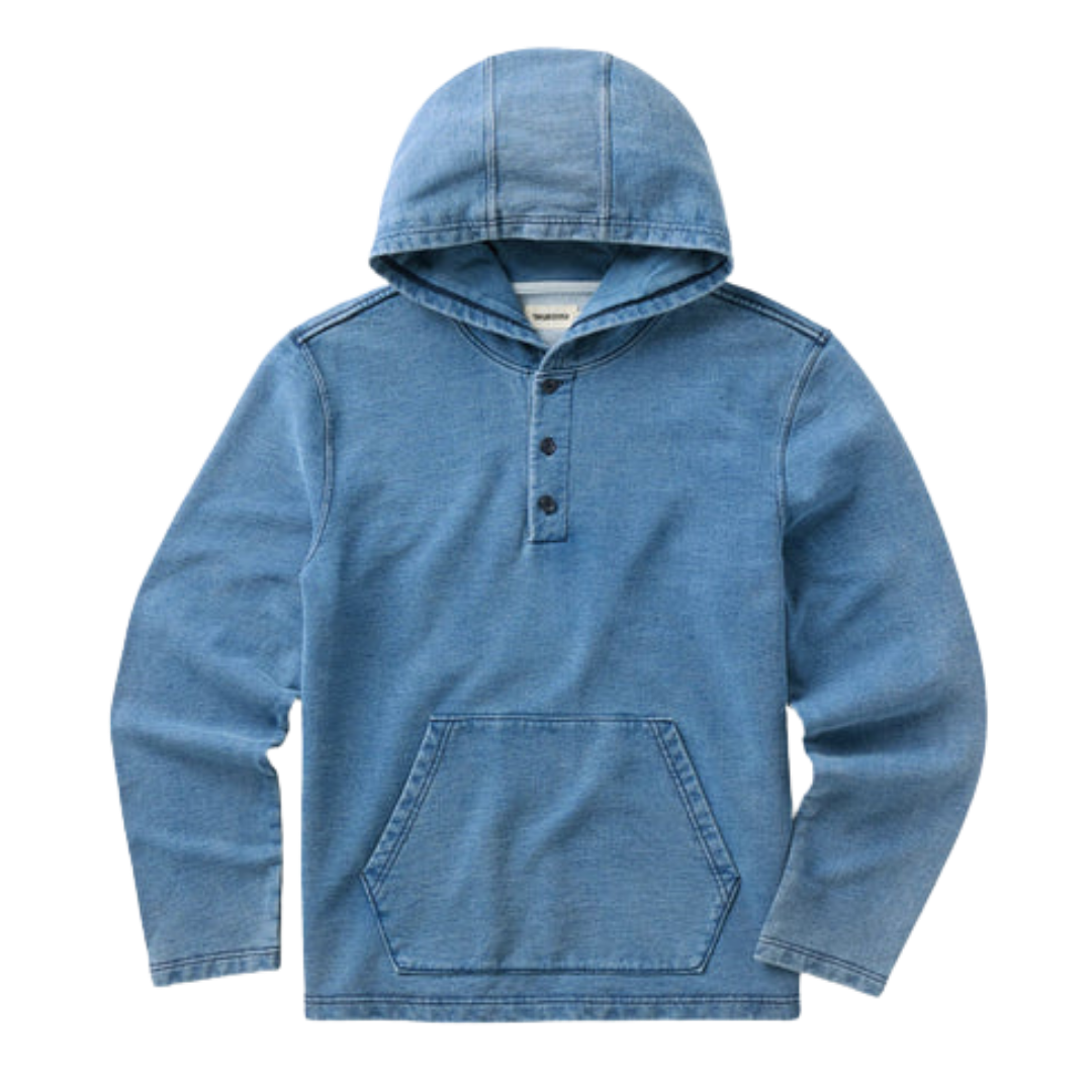 The Baja Pullover - Washed Indigo