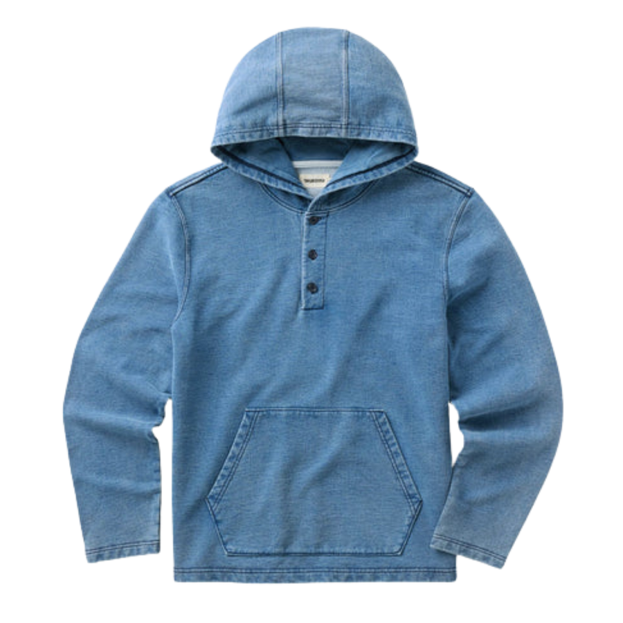 The Baja Pullover - Washed Indigo