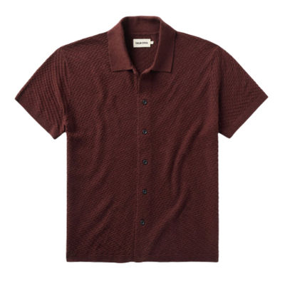 The Arlo Sweater Polo - Burgundy