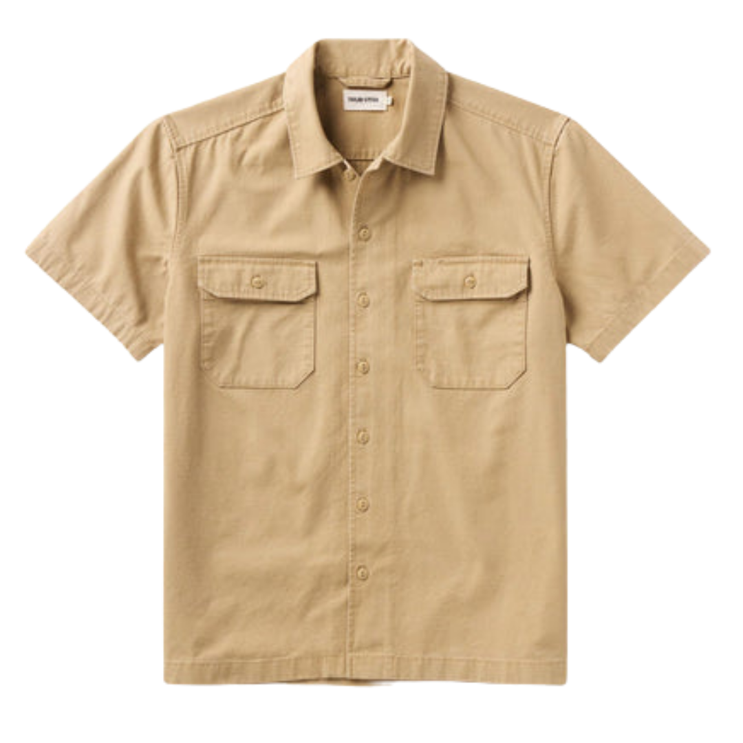 The Short Sleeve Mechanic Shirt - Khaki Ripstop