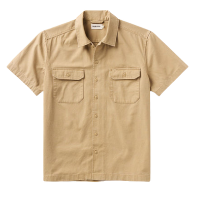 The Short Sleeve Mechanic Shirt - Khaki Ripstop