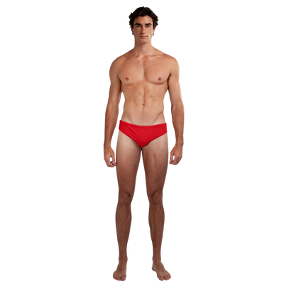 Ribbed Dune Swim Brief - Scarlet