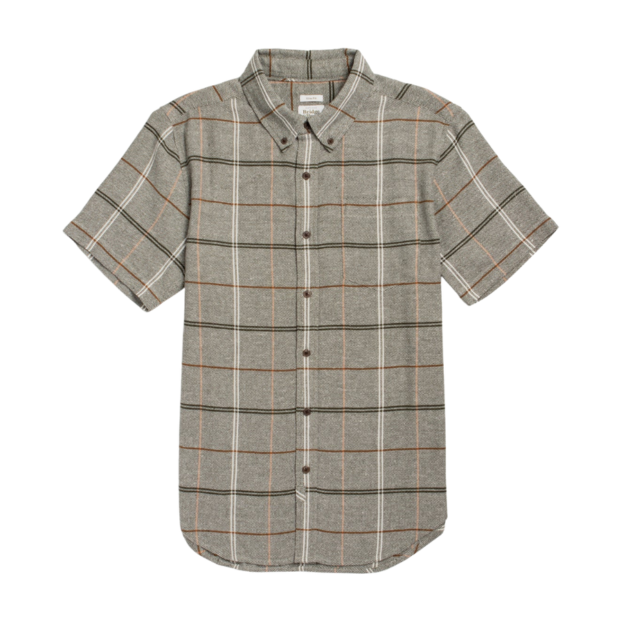 Jordan Slim Shirt - Olive Ember Grid