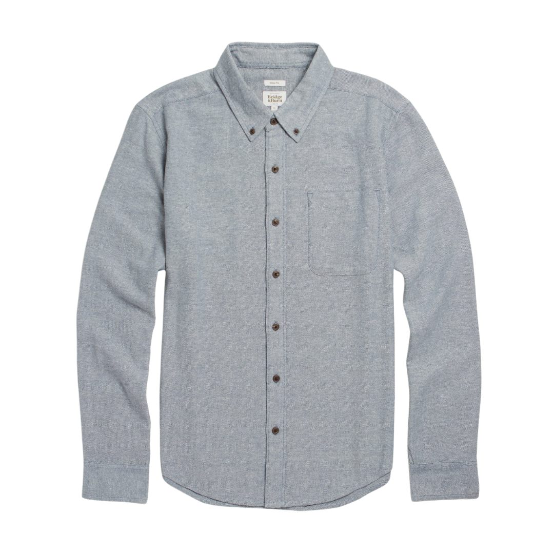 Sutton Slim Shirt - Denim Twill