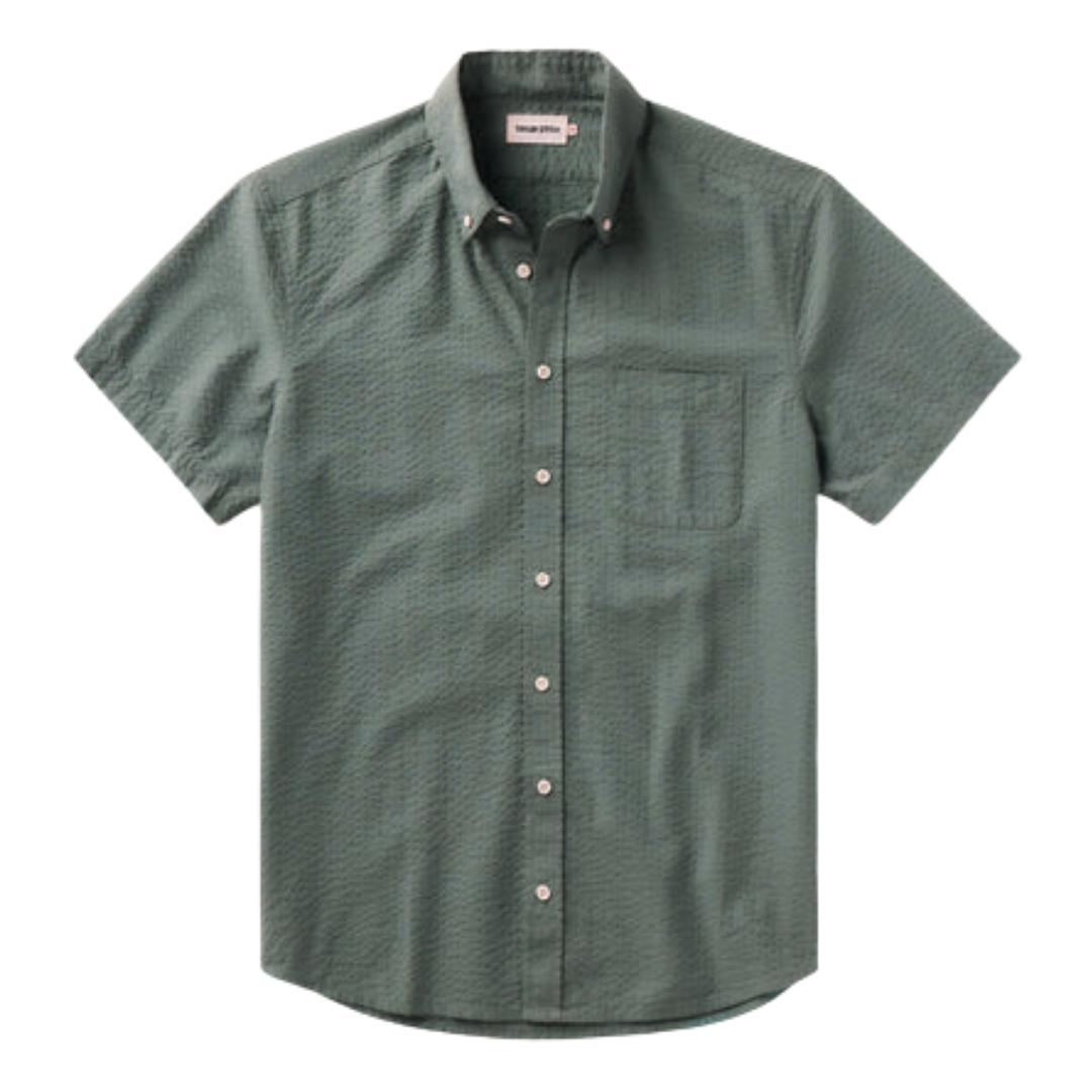 The Short Sleeve Seersucker Jack - Deep Sea