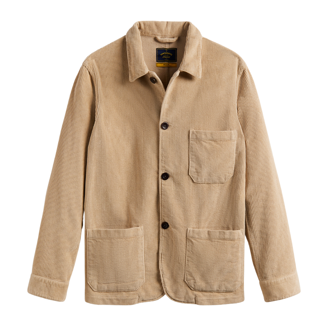 Labura Corduroy Chore Coat - Beige
