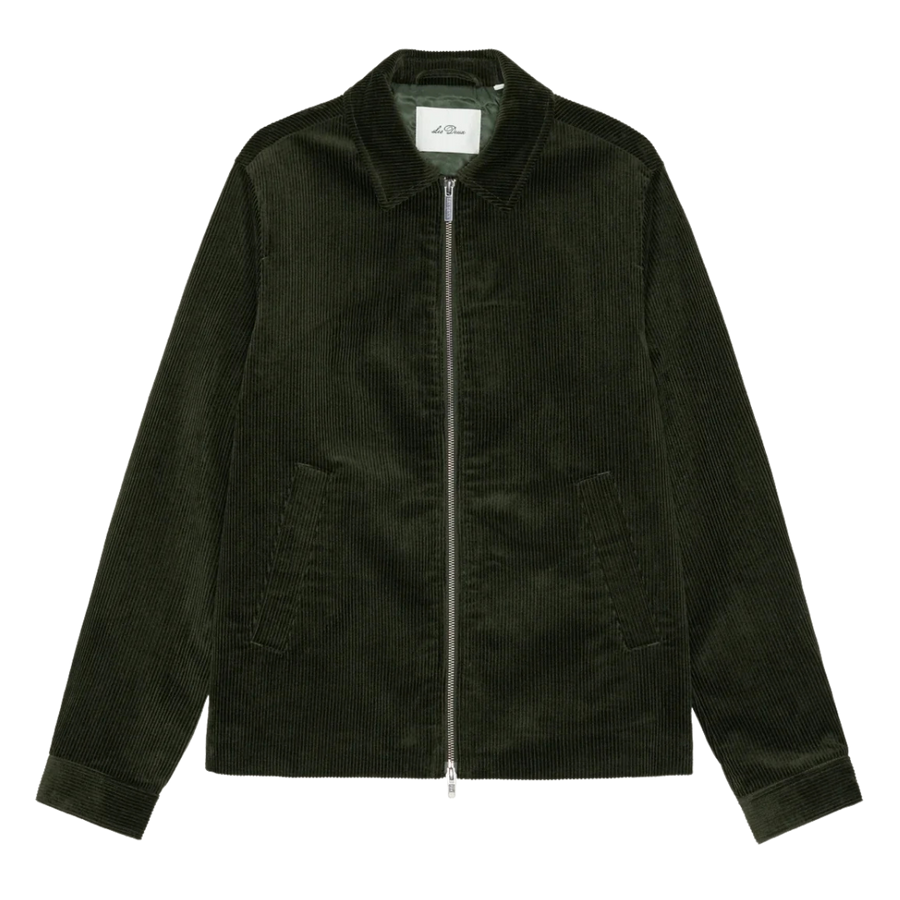 Corduroy Zipper Coach Jacket - Rosin Green