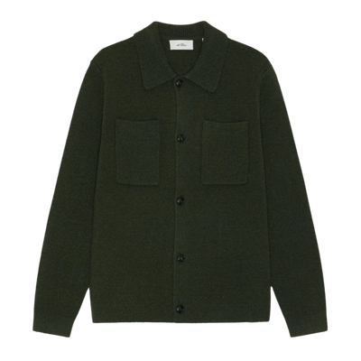 Milano Knit Overshirt - Rosin Green