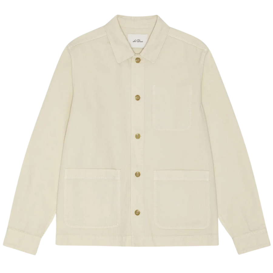 Herringbone Overshirt - Ivory