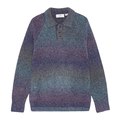Gradient Knitted Polo - Spiced Plum