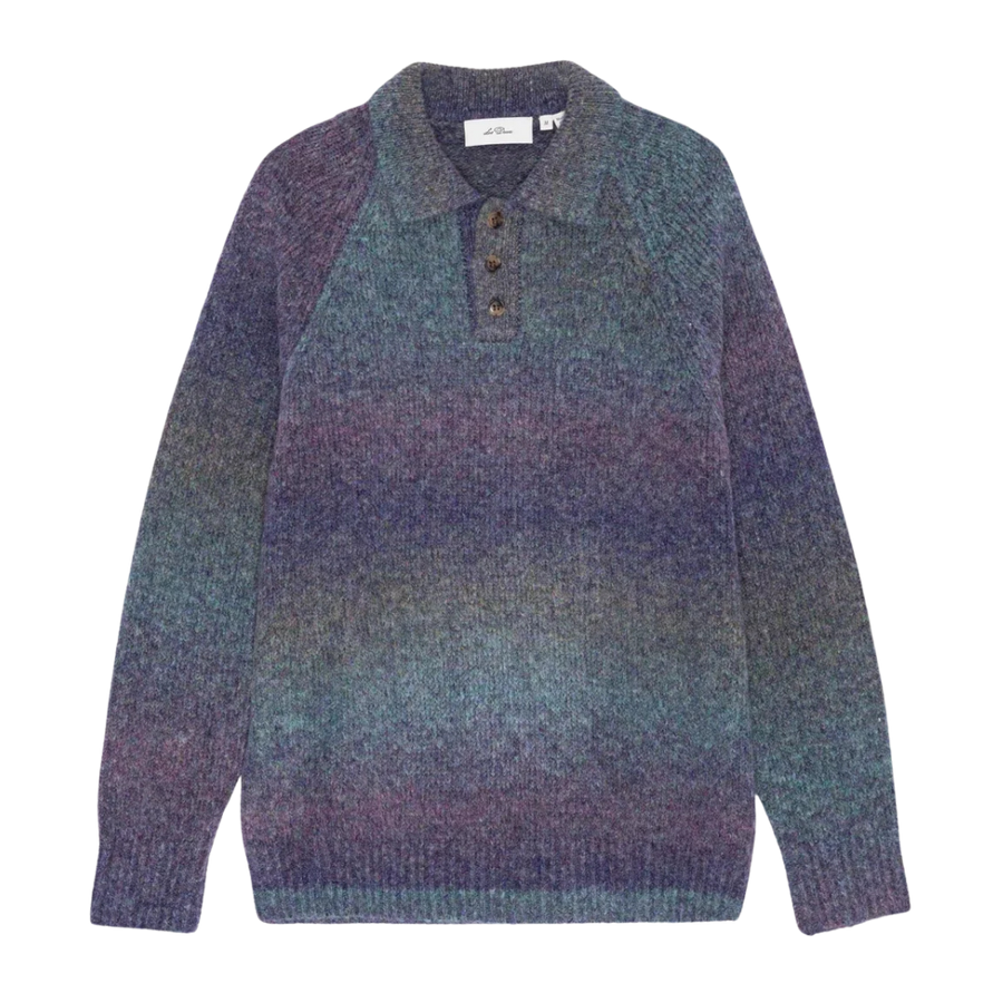 Gradient Knitted Polo - Spiced Plum