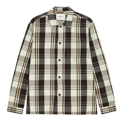 Structured Check Overshirt - Dark Sand