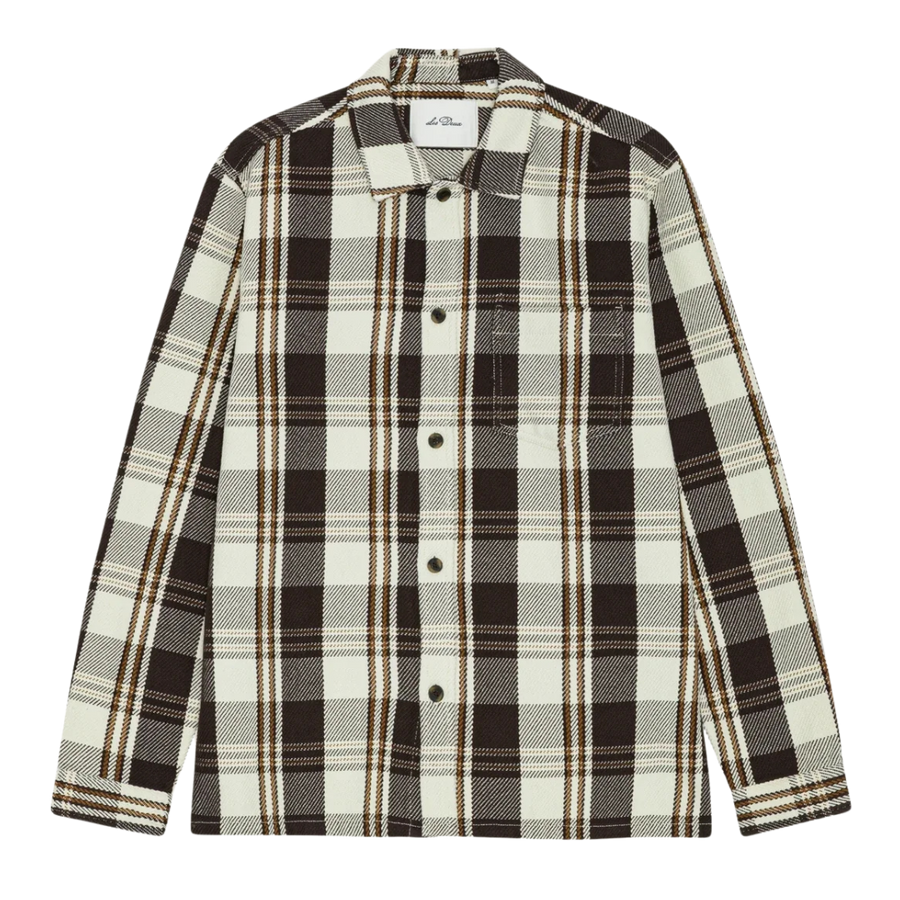 Structured Check Overshirt - Dark Sand