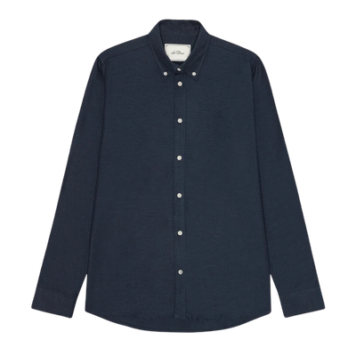 Solid Soft Flannel Shirt - Dark Navy