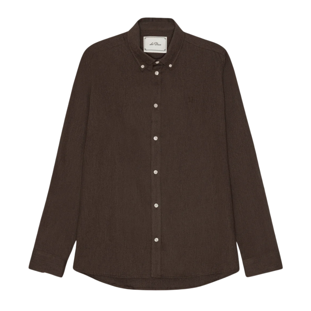 Solid Soft Flannel Shirt - Delicioso Brown
