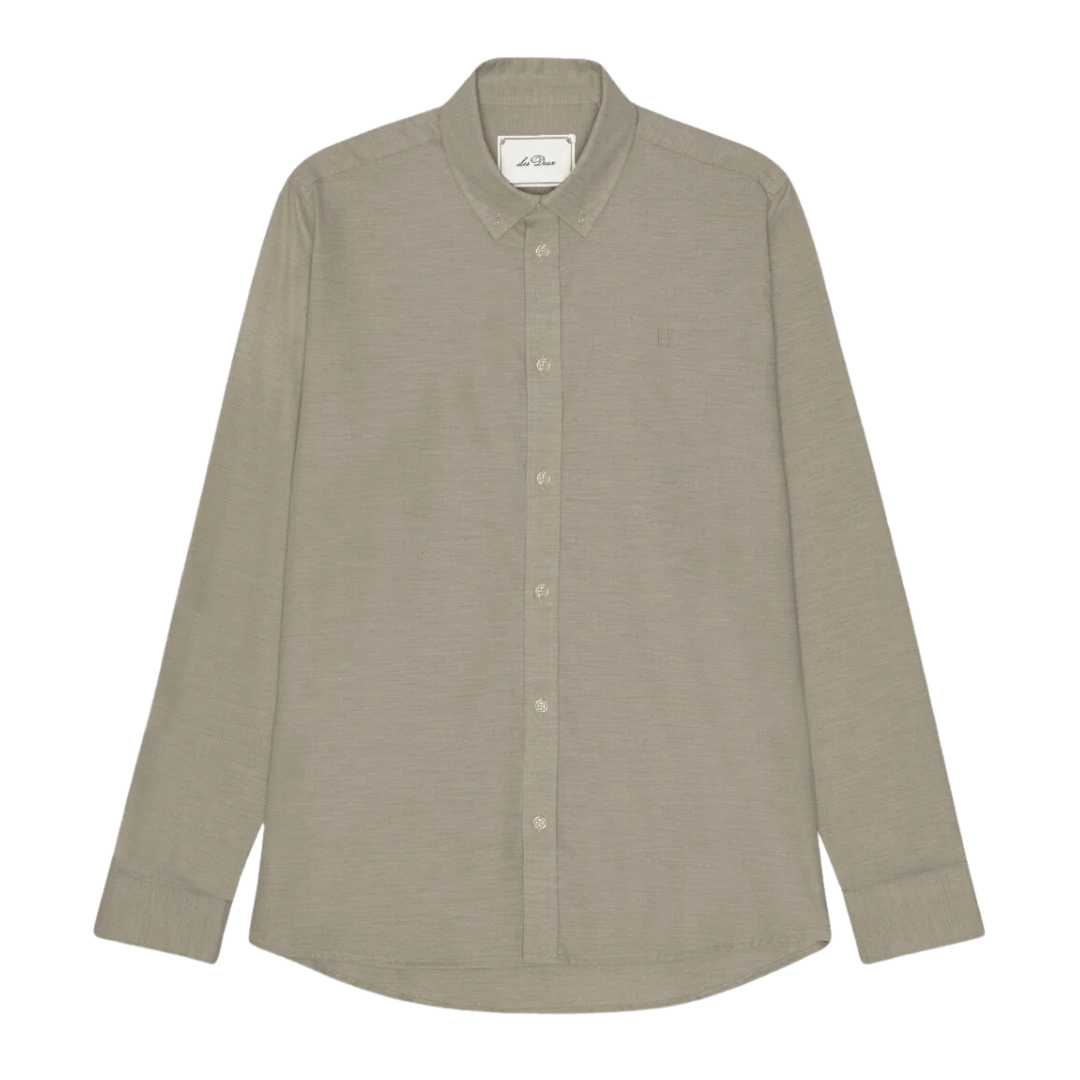 Solid Soft Flannel Shirt - Laurel Oak Sand