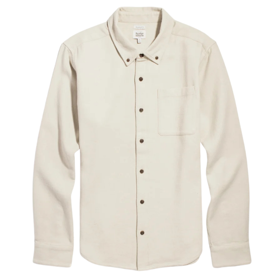 Sutton Slim Shirt - Fawn Flannel