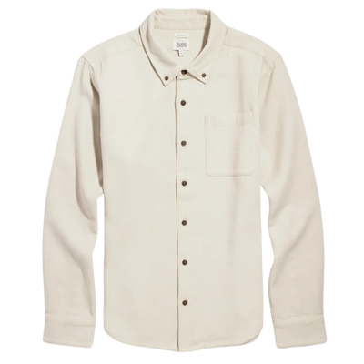 Sutton Slim Shirt - Fawn Flannel