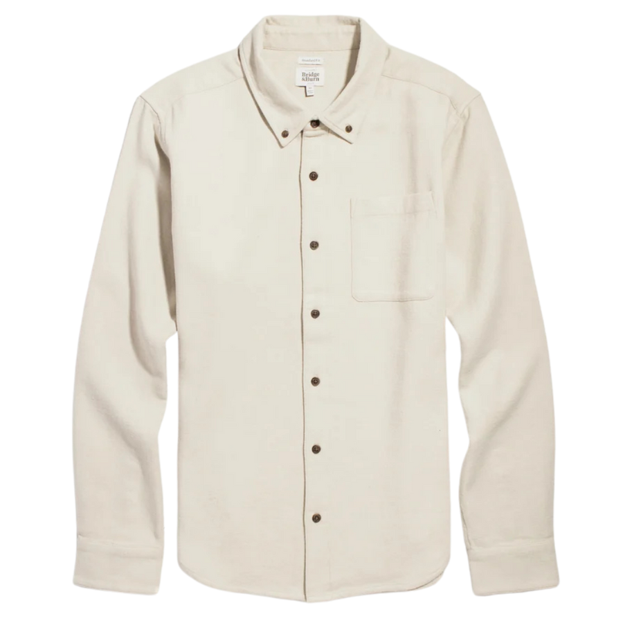 Sutton Slim Shirt - Fawn Flannel