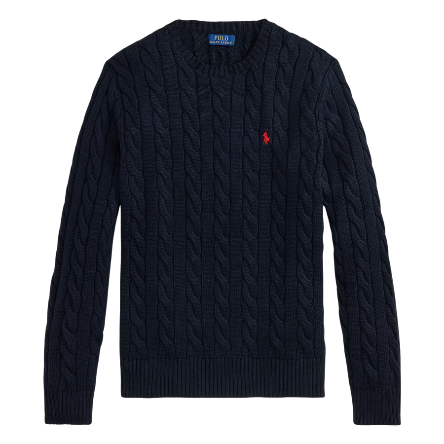 Cotton Cable-Knit Sweater - Hunter Navy