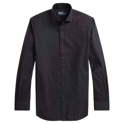 Checked Twill Shirt - Wine Royal Multi