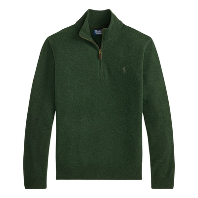 Merino Wool Quarter Zip Sweater - Lodgepole Pine