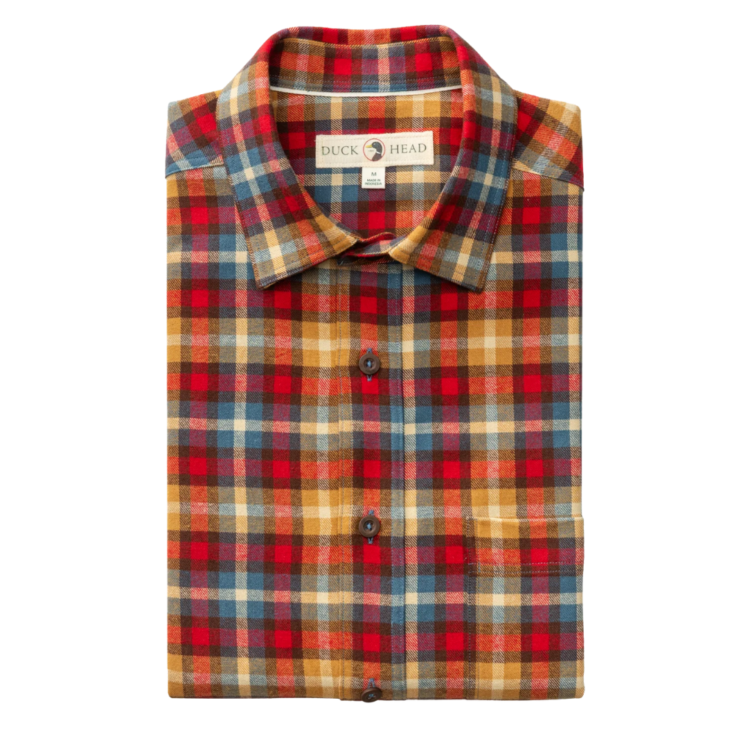 Flannel Sport Shirt - Pomegranate