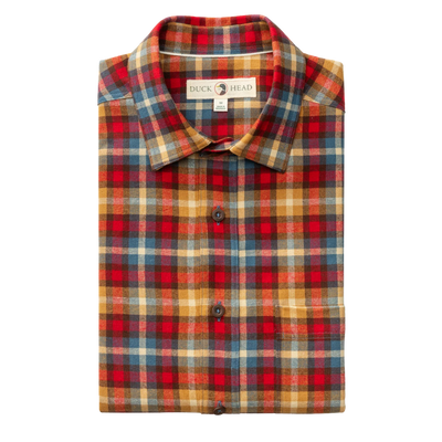 Flannel Sport Shirt - Pomegranate