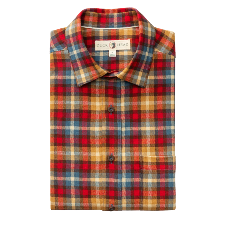 Flannel Sport Shirt - Pomegranate