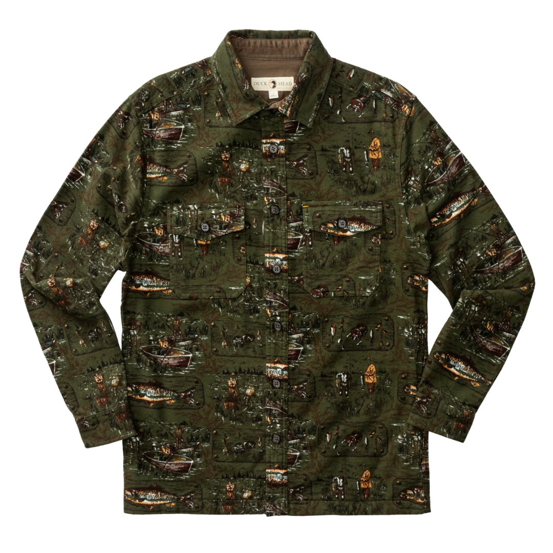 Slater Moleskin Overshirt - Dark Forest