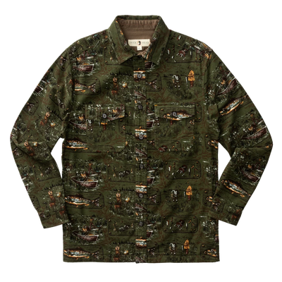 Slater Moleskin Overshirt - Dark Forest
