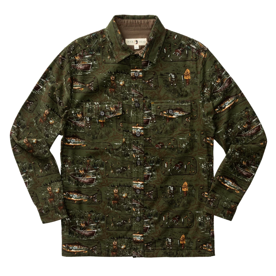 Slater Moleskin Overshirt - Dark Forest