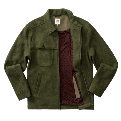 Boiled Wool Jacket - Dark Forest