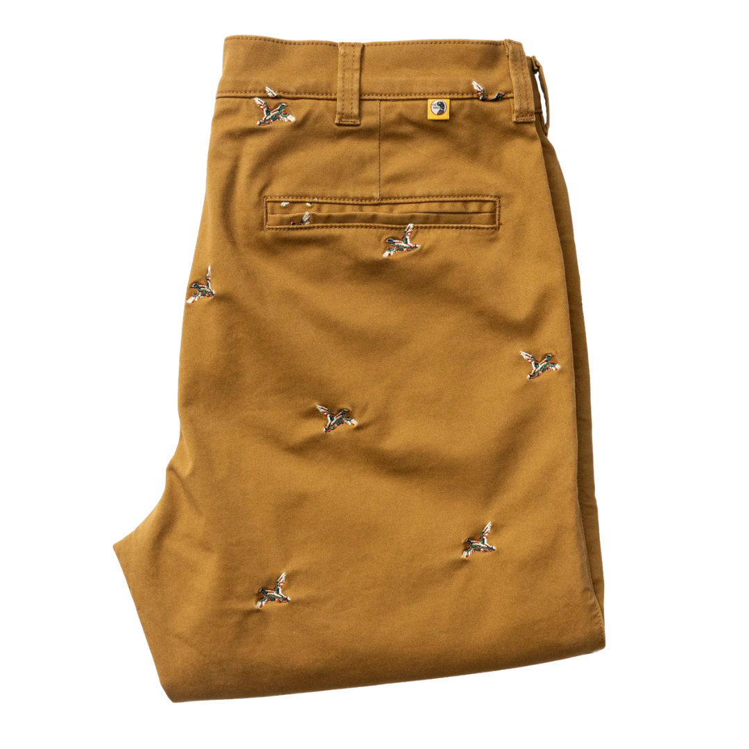 Classic Fit Gold School Critter Chino - Bronze Brown