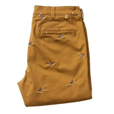 Classic Fit Gold School Critter Chino - Bronze Brown