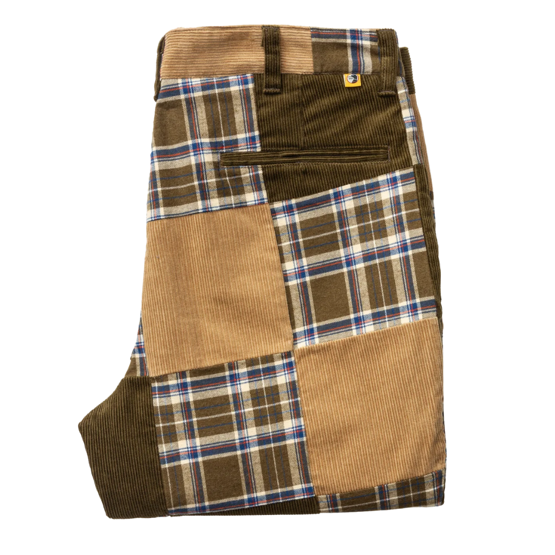 Flannel & Corduroy Patchwork Gold School Chino