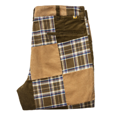 Flannel & Corduroy Patchwork Gold School Chino