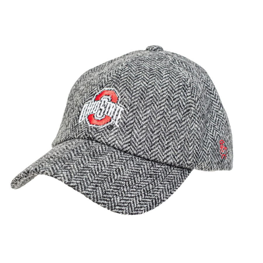 OSU Grey Herringbone Wool Baseball Cap