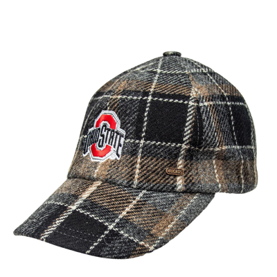 OSU Grey Plaid Wool Baseball Cap