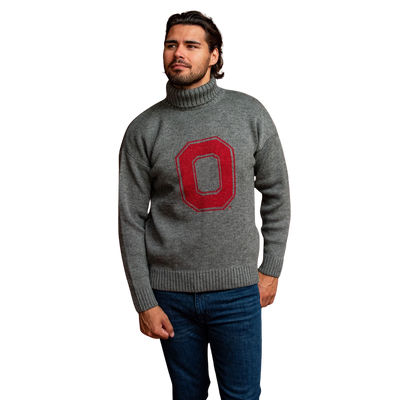 OSU Submariner Roll-Neck Sweater - Grey Melange