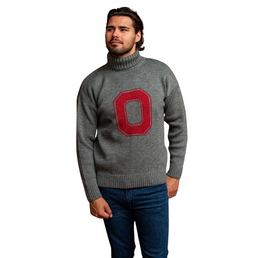 OSU Submariner Roll-Neck Sweater - Grey Melange